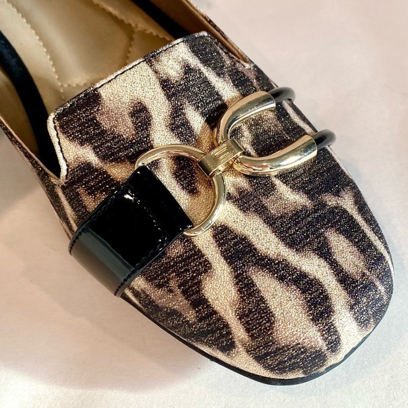 Bandolino Womens Boyloe Metallic Animal Print Dress Loafers Wedge Heel Size 8 - Picture 6 of 9